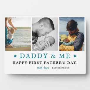 Daddyy & Me' 3-Photo Collage 1st Father's Day  Plaque