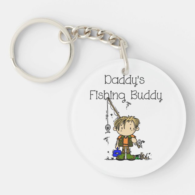 DADFISHINGBUDDY.png Keychain (Front)