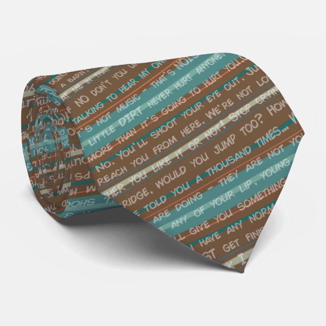 Dadisms - Dad Sayings Neck Tie (Rolled)
