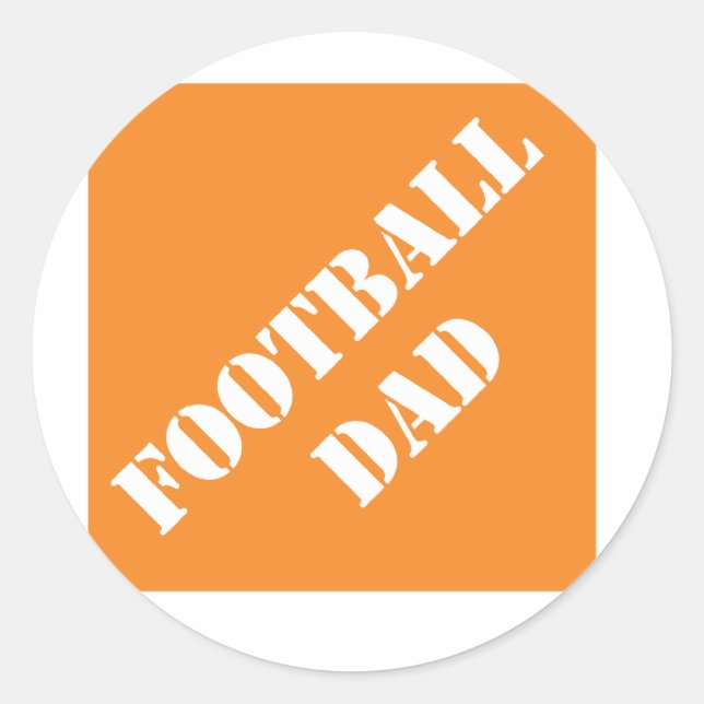 Dadisms Football Dad Classic Round Sticker (Front)
