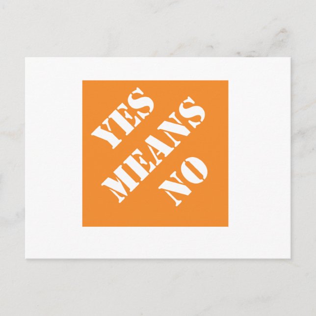 Dadisms Yes Means No Postcard (Front)