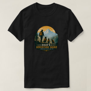 Dad's Adventure Squad Retro Mountain Hiking Gift T-Shirt