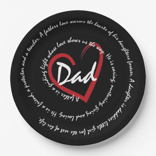 Dads and Fathers Paper Plate (Front)