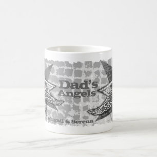Dads Angels dans les étoiles photo mug gris