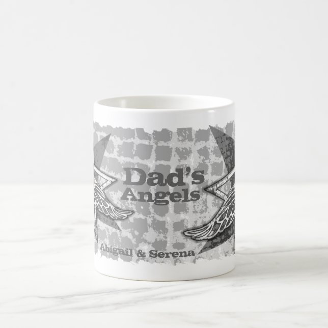 Dads Angels dans les étoiles photo mug gris (Centre)