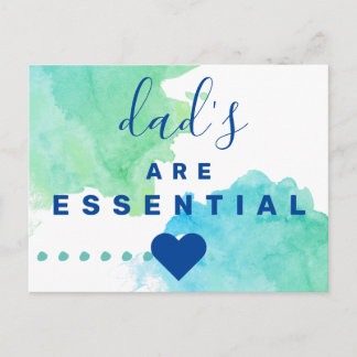 Dad's are essential postcard