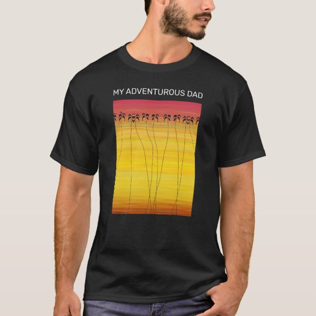 Dad's Awesome Tropical Summer T-Shirt (Front)