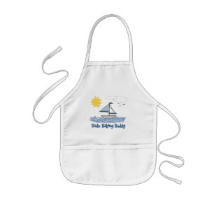Dads Baking Buddy Sailboat Kids Apron