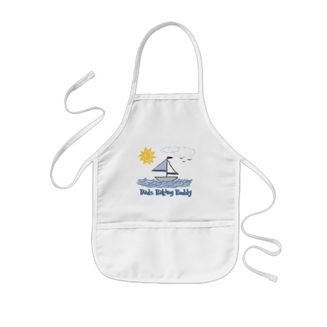 Dads Baking Buddy Sailboat Kids Apron (Front)