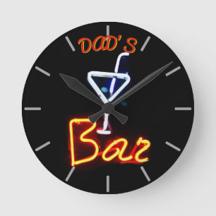 DAD'S BAR, MANCAVE, DEN - Neon Clock Customizable