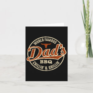 Dad's Bbq Chilling And Grilling Vintage  Card