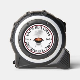 Dad's BBQ Grill  Personalized Tape Measure 1
