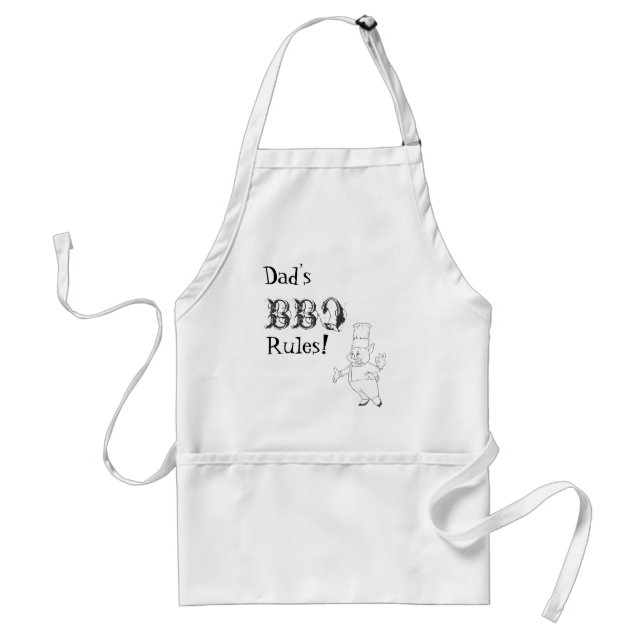 Dad's BBQ Rules! 2 Standard Apron (Front)