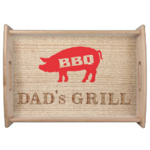 Dad's BBQ serving tray