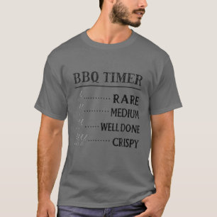 Dads BBQ Timer, Funny Beer Drinking Smoke Meat BBQ T-Shirt