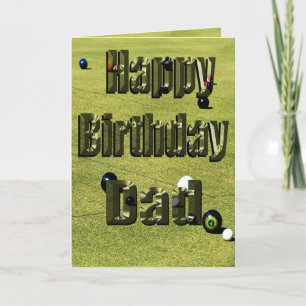 Dads Bowles de pelouse carte d'anniversaire,