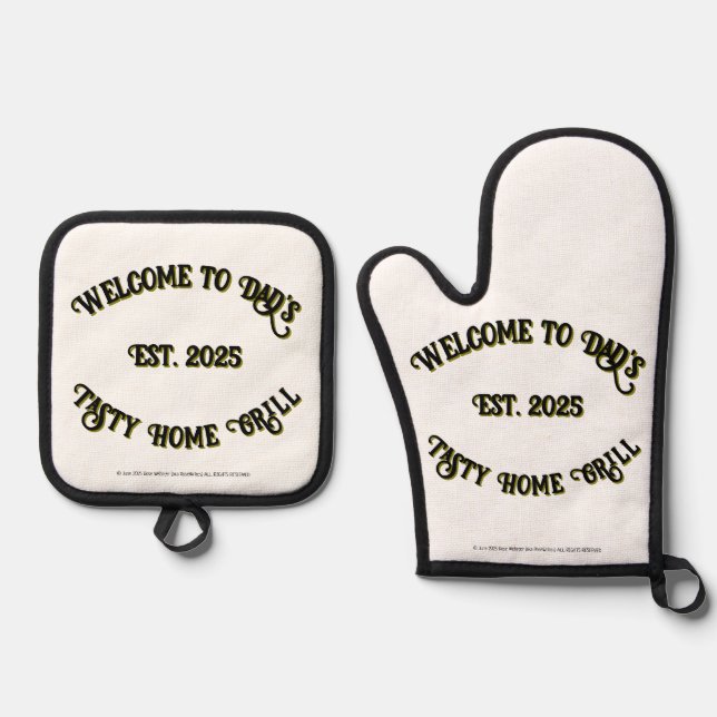 Dad's by RoseWrites  Oven Mitt & Pot Holder Set (Front)