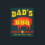 Dad's Cooking Canvas Print<br><div class="desc">Retro Design</div>