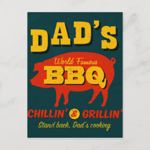 Dad's Cooking Postcard