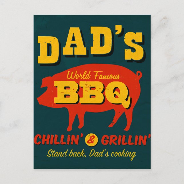 Dad's Cooking Postcard (Front)