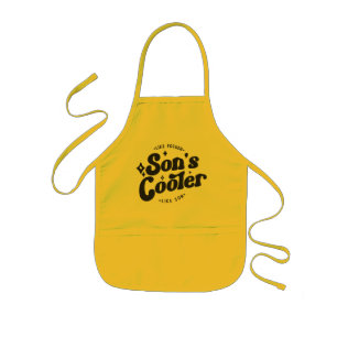 Dad's Cool Funny Dad (Matches Son's Cooler) Kids Apron