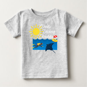 Dads Diving Buddy Design - Baby Fine Jersey T-Shir T-Shirt