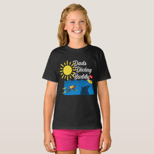 Dads Diving Buddy Design - Girls' Basic T-Shirt