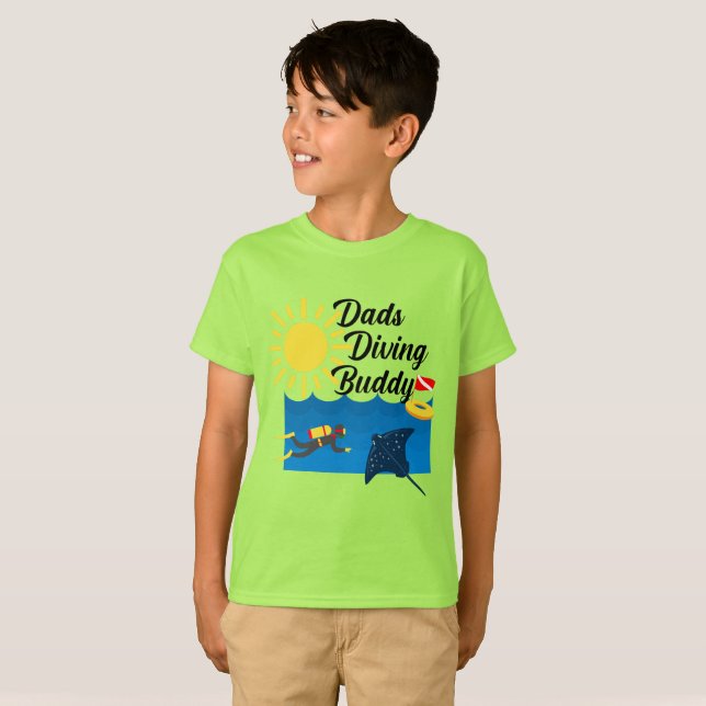 Dads Diving Buddy Design - Kids' Basic T-Shirt (Front Full)