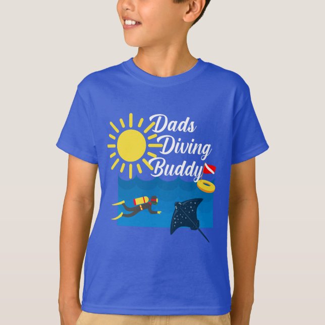 Dads Diving Buddy Design - Kids' Basic T-Shirt (Front)