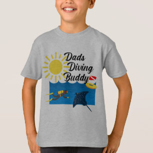Dads Diving Buddy Design - Kids' Basic T-Shirt