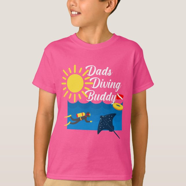Dads Diving Buddy Design - Kids' Basic T-Shirt (Front)