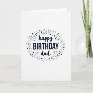 Dads Dotted Minimalist Birthday Card