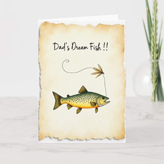 Dads Dream Fish Day Card (Front)