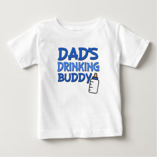 Dad's Drinking Buddy funny baby boy shirt