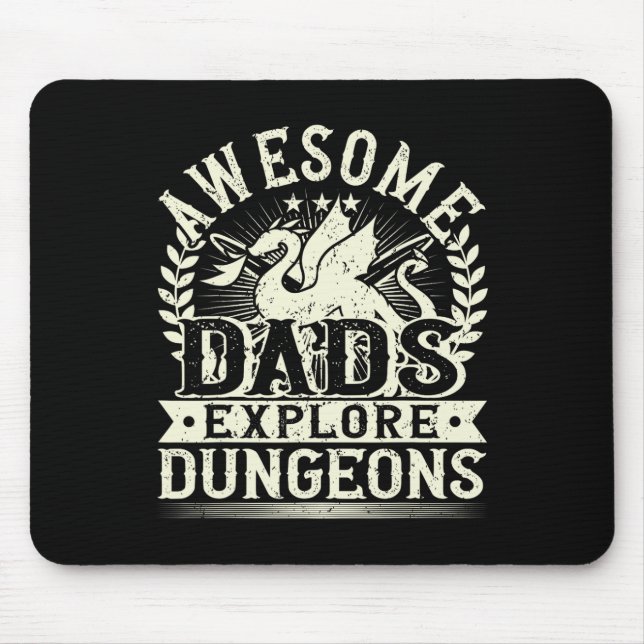 Dads Explore...dad Fathers Day Papa Daddy  Mouse Pad (Front)