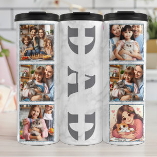 Dad's: Family, Love, Memories Grey Thermal Tumbler