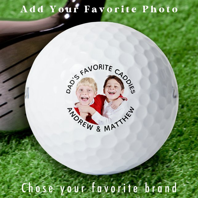 DAD's FAVORITE CADDIES Personalized Golfer Photo Golf Balls (Creator Uploaded)