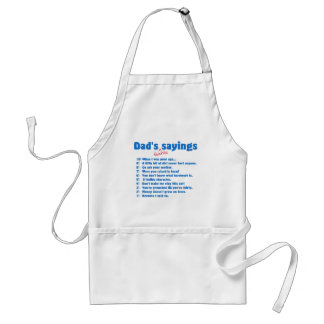Dads favourite sayings apron