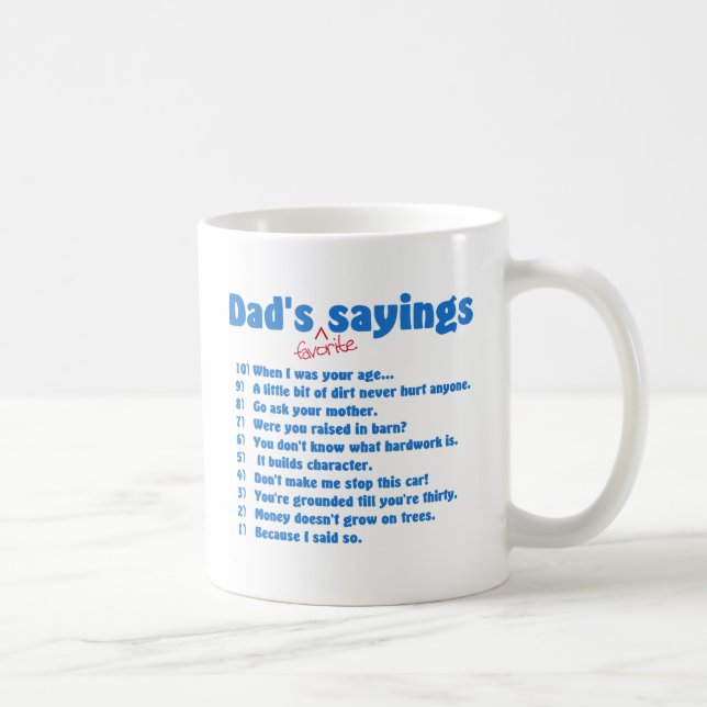 Dads favourite sayings mug (Right)