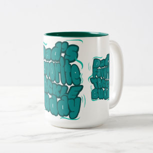 Dad's Favourite Tackle Funny Design Two-Tone Coffee Mug