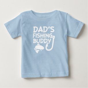 Dad's Fishing Buddy funny baby boy shirt
