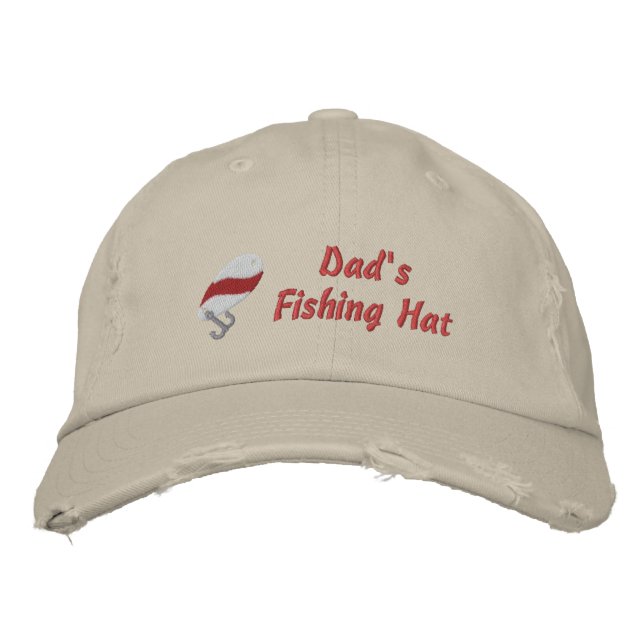 Dad's Fishing Hat Custom Personalized (Front)