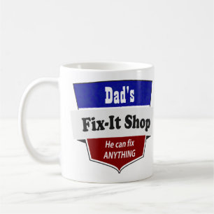 Dad's Fix-It Shop - Customize with Name Coffee Mug