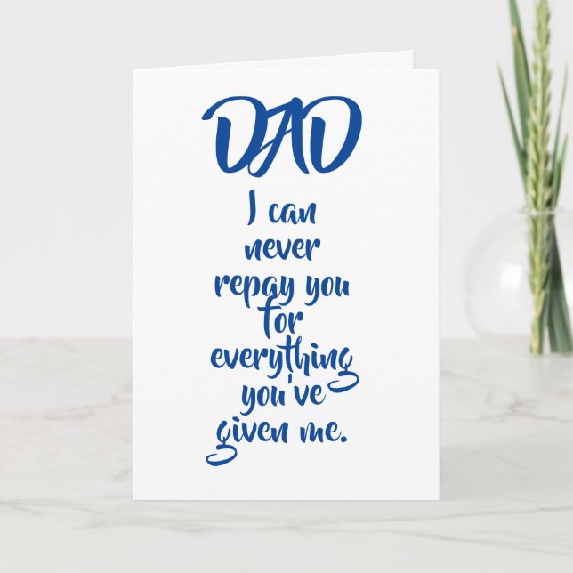 Dad's funny birthday card (Front)