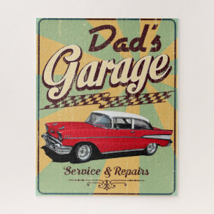 Dad's Garage 57 Chevy Jigsaw Puzzle