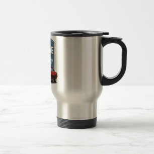 Dad's Garage Red Camaro Travel Mug