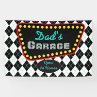 Dad's Garage Sign Banner Gift