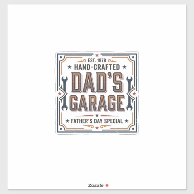 Dads Garage Vintage Fathers Day (Sheet)