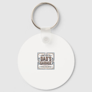 Dads Garage Vintage Fathers Day Keychain