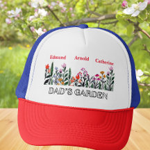 Dad's Garden customized kids' name floral style